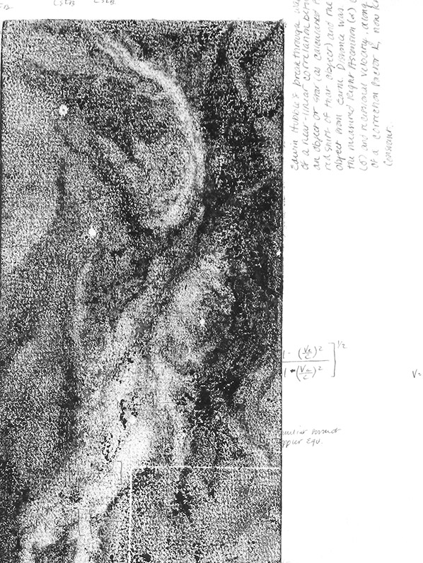 Kathy Strauss print, Hubble Underneath 4 (Detail)