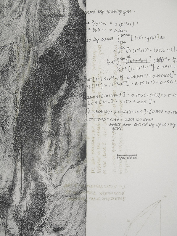 Kathy Strauss print, Palimpsest 3 (Detail)