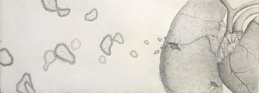 Kathy Strauss drawing, Infectivity 5 