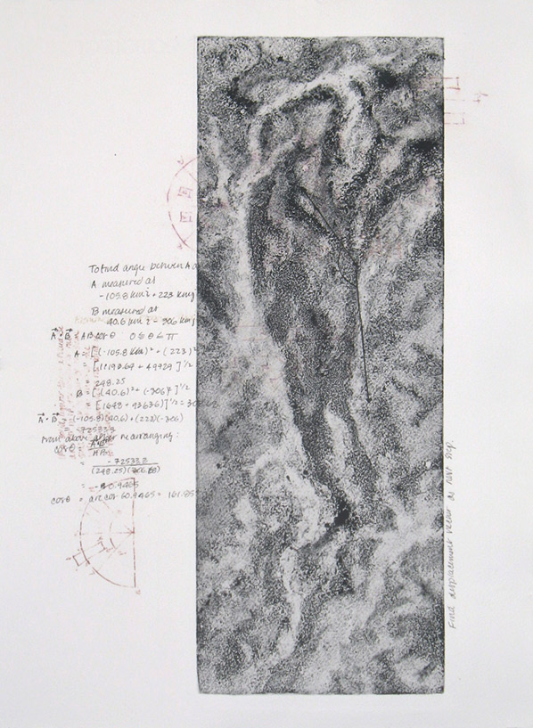 Kathy Strauss print, Palimpsest 1