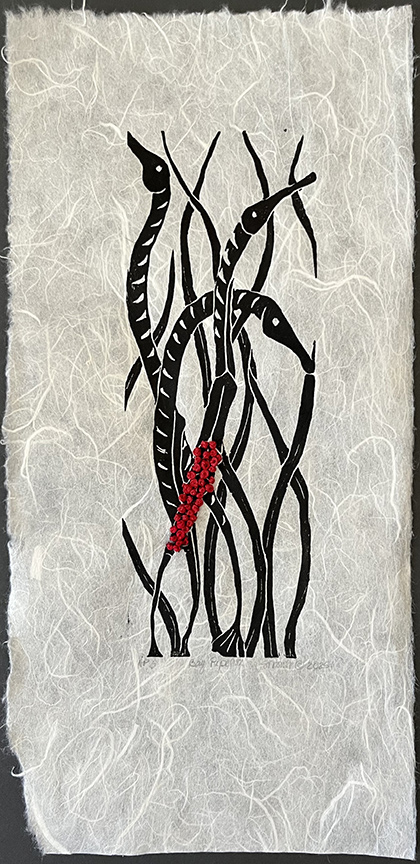 Kathy Strauss print, Tred Avon Pipefish with Eggs